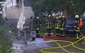 Feuer 1 Yacht explodiert Koeln Muelheim Hafen Muelheim P020